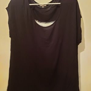 blouse with floral print back